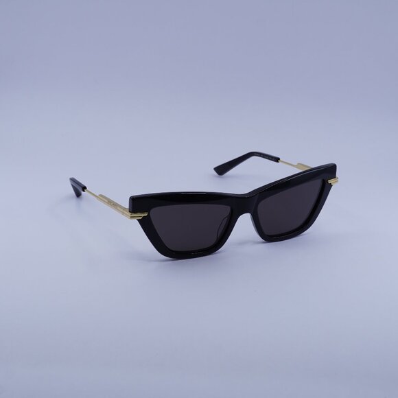 Bottega Veneta BV1241S 001 Sunglasses Black/Gold Cat Eye Frame, Grey Lenses main image 7